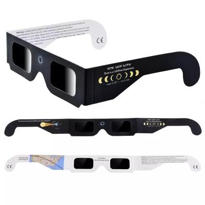 China Wholesale Cardboard+PET ISO Certified Custom Printed Paper Solar Eclipse Viewing Glasses Solar Eclipse Glasses for sale