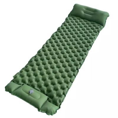 China Waterproof Lightweight TPU Camping Outdoor Goods Inflatable Air Mattress Sleep Pad With Pillows for sale