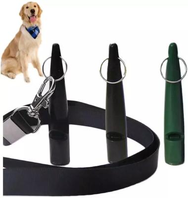 China Professional Plastic Train Dog High Launch Dog Whistle For Training Recall And Full Stop Barking With Lanyards for sale