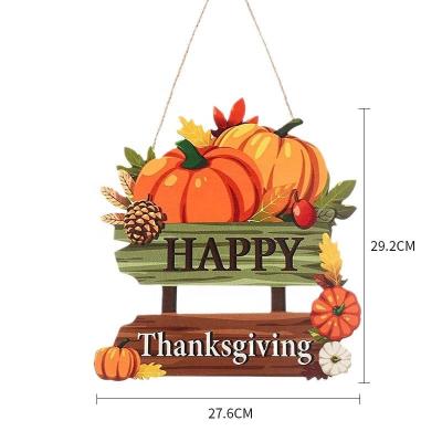 China 2022 Holiday Decorations Country Style Give Thanks Turkey Holiday Decorations Harvest Festival Wooden Decoration for sale