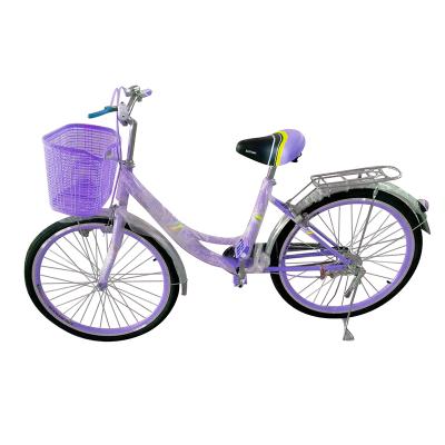 China New Pink Basket City Bike 2022 Women's Bike Wholesale School City Bike Low Price Ladies Cycle for sale