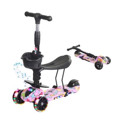 China Adjustable Handlebar Height Save Time And Labor 3 Wheel Hummer Flash Kids Scooter for sale