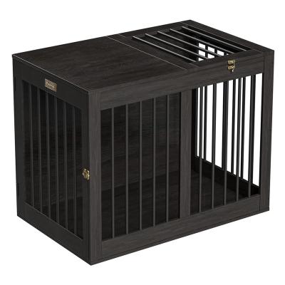 China Spacious Storage Durable MDF Board Dog Kennel Crate Double Opening Door Design Pet Dog Cage Indoor Use for sale