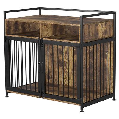 China Spacious Storage Anti Chew Construction Design Large Dog House Engineered Wooden Dog Crate Furniture for sale