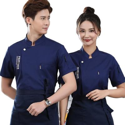 China Free Logo Printing Food Service Cook Jacket Coat Solid Man Kitchen Restaurant Bakery Clothing Shirt Eco-Friendly Unisex Chef Uniform for sale