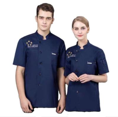 China Eco-friendly Customized Unisex Customized Chef Coat Uniform Restaurant Logo Chef Jacket Hotel Kitchen for sale