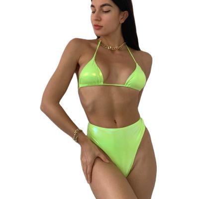 China Women's Anti-UV Solid 3Pcs Hot Solid Bandage Girl Wallpaper Sexy Bikini With Cover Up Dress Bathing Suit Beach Wear for sale