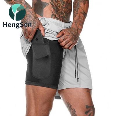 China QUICK DRY Mens Shorts Beach Pants Double Layer Tall Pants Sports Running Shorts for sale