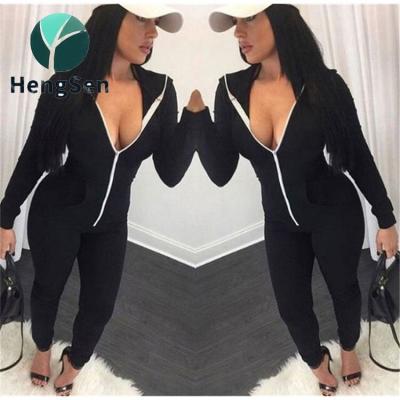 China Anti-Wrinkle Sets Womens Joggers Tracksuits Suits Winter Two Sleeve Fall Along 2 Piece Set Pants Women Thick Stacked Sweatsuit Set for sale