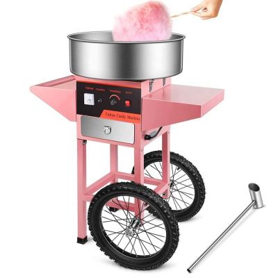 China Commercial Supplying Electric Cotton Candy Floss Maker Machine with Sugar Scoop Cart and Stainless Steel 21