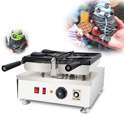 China Outdoor Most Selling Good Quality Electric Type Fish Waffle Products Maker Taiyaki Making Machine for sale