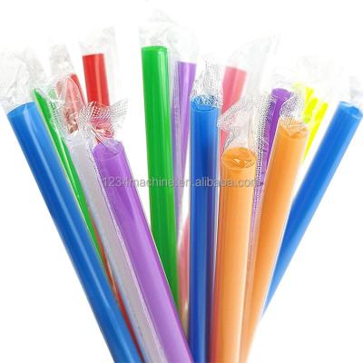 China Plastic Individually Wrapped Strong Drilling Matching Colors Fat Bubble Smoothie Straws / Boba Plastic Extra Size Straws - Buy Boba Straw for sale