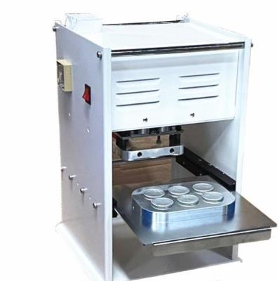 China Food Die Cut Aluminum Foil Lid Cup Sealing Machine for sale