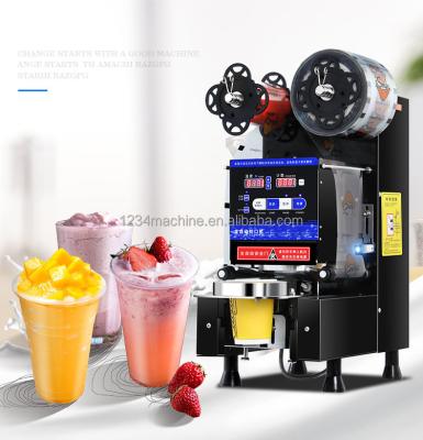 China High Quality Automatic Bubble Tea Wholesale Price Beverage Cup Sealing Machine Plastic Cup Sealer for sale