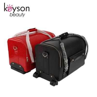 China Keyson Nylon Portable Makeup Tool Kits Storage Case With Expandable Trays for sale