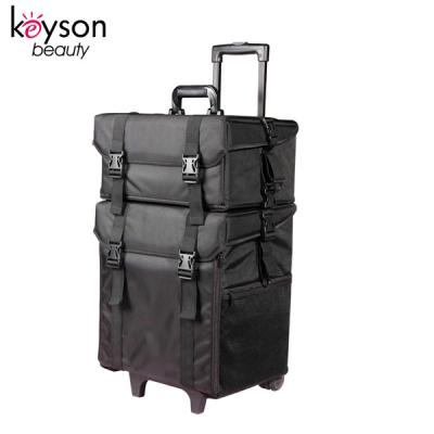 China Fashion Keyson 2 in 1 Professional Soft Rolling Makeup Case With Drawers for sale