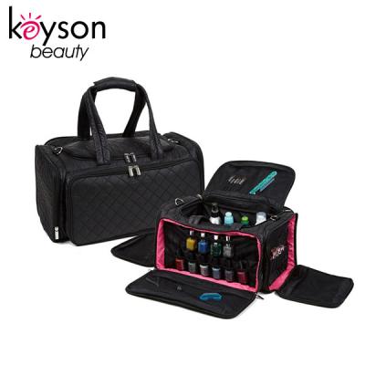 China Large Space Keyson Nail Polish and Tools Organizer Makeup Artist Travel Duffel Bag for sale