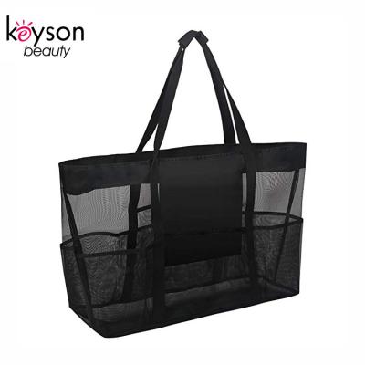 China Fashionable Keyson Large Capacity Mesh Beach Storage Bag Mesh Beach Tote Bag for Travel Vacation, Beach, Diving, Bathing for sale