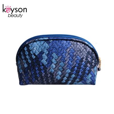 China Portable and See Through Keyson's Best Selling Style Cosmetic Bag Women Knitting Casual Makeup Bag for sale