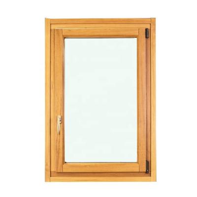 China Double Folding Aluminum Glass Windows Wooden Casement Interior Glass French Window for sale