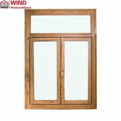 China Swing CE Certification Airtight Aluminum Clad Timber Flush Profile Casement Windows for sale