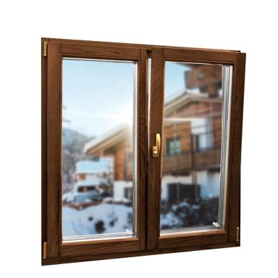 China Folding Aluminum Clad Wood Screen Triple Glazing Passive House Certified Windows for sale