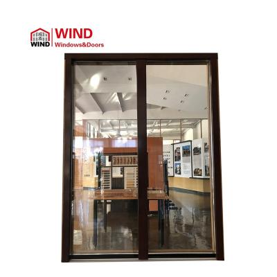 China Narrow Swing Frame Insulating Glass Inside Copper Clad Wooden Casement Window for sale