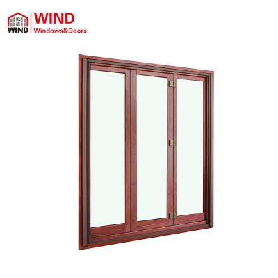 China Vertical Bi Folding - Folding Doors Design Modern Glass Veranda Accordion Doors Modern Glass Folding Sound Insulation and Wood Sliding Wood NC; TIA for sale