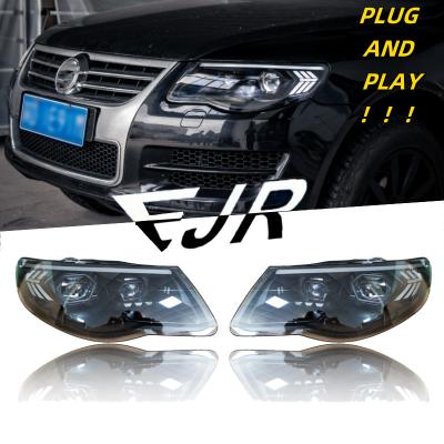 China Car Accessories For Vw Touareg Headlight Assembly 2007-2010 Upgrade To New Led Headlight Running Lights Car Light for sale