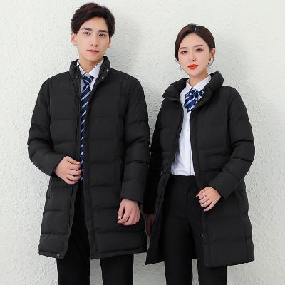 China Parka Workwear Coat Down Jacket For Women Autumn Winter Slim Black Down Jacket Cotton Padded Jacket Outerwear Men And Women for sale