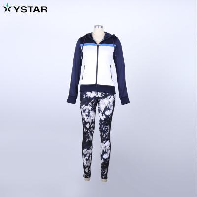 China Custom Logo Women&'s Long Sleeve Sports Coat Hoodie QUICK DRY Hoodie Set Zipper Sportswear Top Women Wholesale for sale