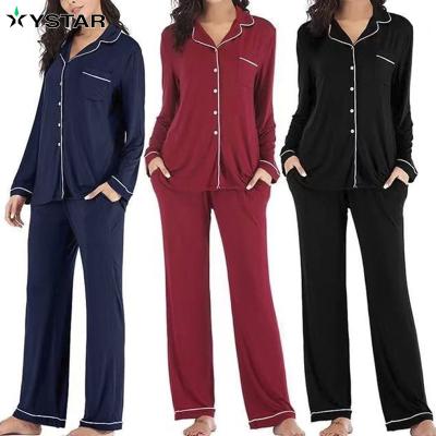 China Wholesale Breathable Women Bedroom Wear, 2 Piece Pajamas Ladies Women Night Wear Home Essential Knit Clothes, Apparel, Pajamas Set for sale