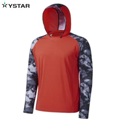 China Upf 50+ Anti-UV Quick-Drying Breathable Fishing Shirts Long Sleeve Custom Design Hoodie Fishing Hooded Fishing Shirt for sale