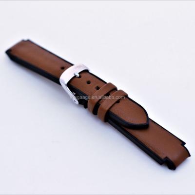 China TPU Rubber Italian Leather No Stitch Watch Band for sale