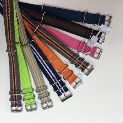 China Colorful Cloth NATO Wrist Strap 14mm Watch Belt NATO Band Nylon Watch Band for sale