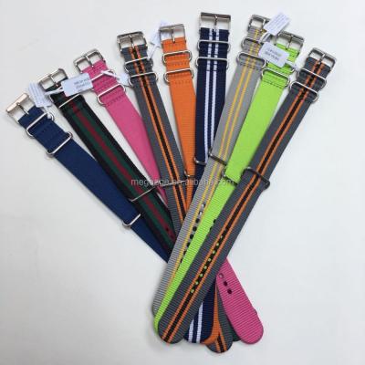 China Popular Nylon Fabric Wrist Strap 14mm Watch Belt Nato Band for sale