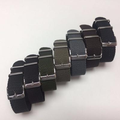 China Comfortable brand new leather polyester perlon strap for watch made in china for sale