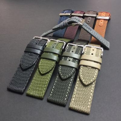 China Leather high quality custom made wholesale fashion and price perlon durable high quality nice watch strap factory for sale