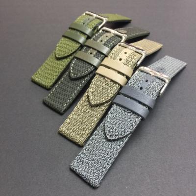 China Best Quality Leather Selling Interchangeable Color Can Be Customized Multicolor Perlon Watch Strap for sale