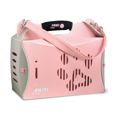 China Breathable 100% Recyclable PP Plastic Lightweight Foldable Pet Carrier for sale