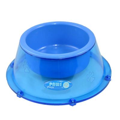 China Sustainable Colorful Plastic Pet Bowl PP Large Capacity Portable Dog Bowl for sale