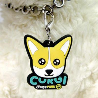 China Cartoon Image Padded Hand Made Dog Collar Charms Pet Pendants Pet ID Tag for sale