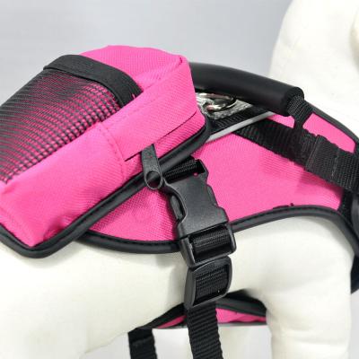 China Padded Sporty Style Pet Harness Adjustable Dog Harness Vest With Pocket for sale