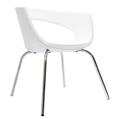 China Contemporary White Plastic Chair 3620V#Cheap Price In For Fast Food Restaurant for sale