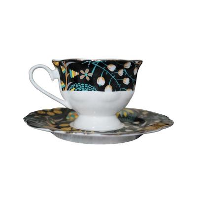 China Viable High Quality Ceramic Coffee Cup Tea Cup Bone China Cup And Saucer Sets for sale