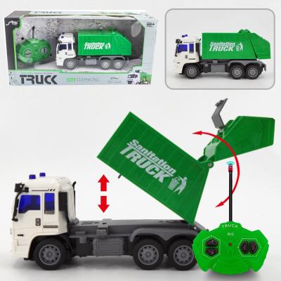 China RC Model Garbage Truck Toy with Rear Loader Bins Dump Toy Truck Play Vehicles RC Car Trucks Set Gifts for Boys Girls R/C Toddlers for sale