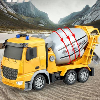 China RC Model RC Cement Mixer Truck 6 Channel 1/24 Scale Construction Vehicle Auto Dumping Toy For Kids Boys R/C Dump Trucks Light Car Toys for sale