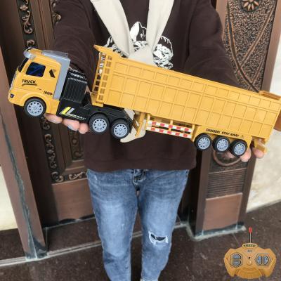 China RC Model Radio Control Light Electronic Remote Control Semi Truck Dumper Excavator Toys RC Tractor Trailer Construction Vehicle Toy Remote Control for sale