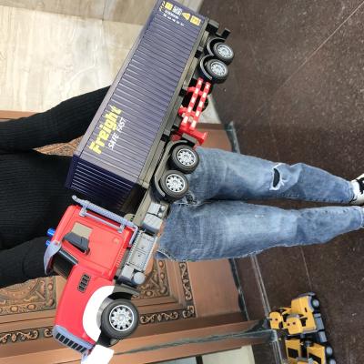 China Big rc trailer trucks model RC electric container tanker rechargeable battery included remote control kids toys car children play vehicles for sale