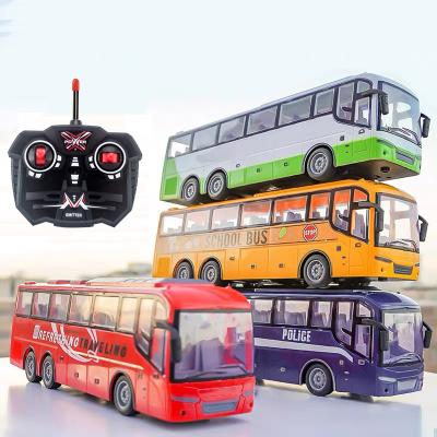 China RC Model RC School Bus City Car Vehicle 4 CH Radio Control Remote Control Toys with Led Electronic Light Hobby Truck for Kids Boys Girls for sale